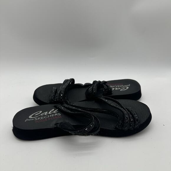Womens Size 7 Skechers Meditation-Glam Flash-Rhinestone Toe Loop Thong Flip-Flop - Picture 6 of 8